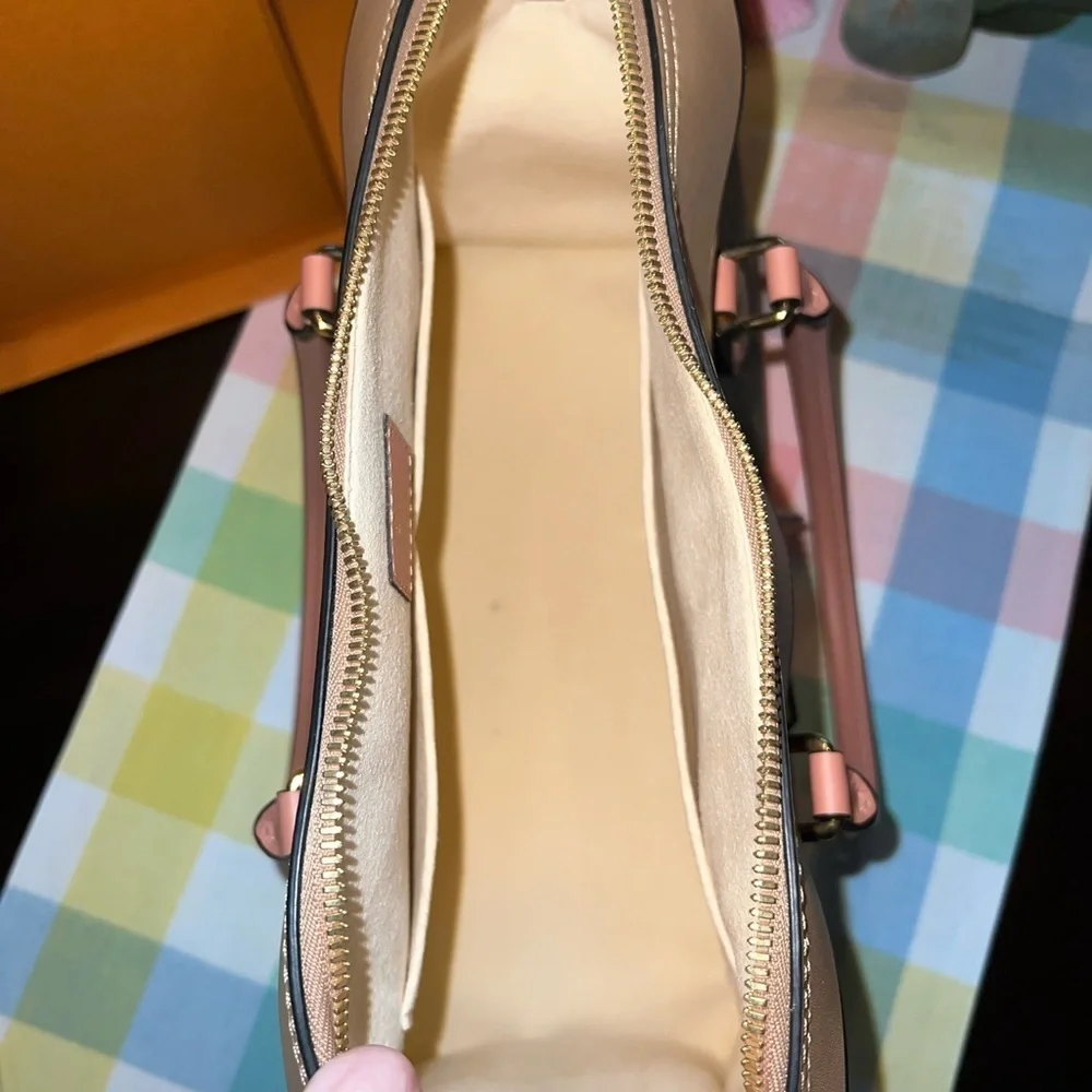 Louis Vuitton Tuileries Handbag Monogram Canvas with Leather PEACH in EUC!!! - Picture 7 of 11